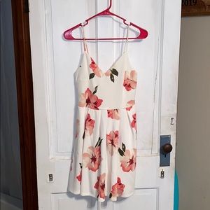 White floral dress
